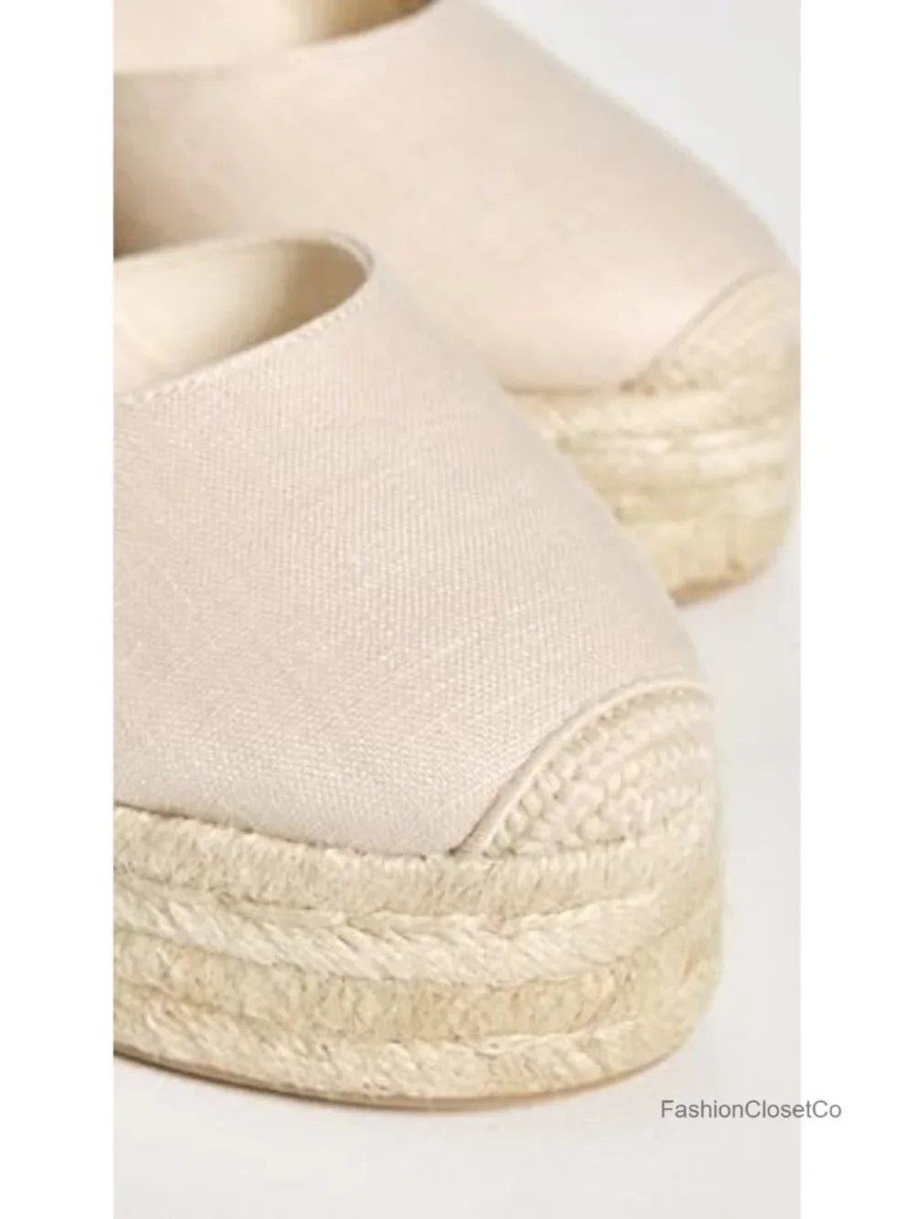 Platform Wedge Espadrille Sandals - Wraparound Ankle Strap - Open Toe